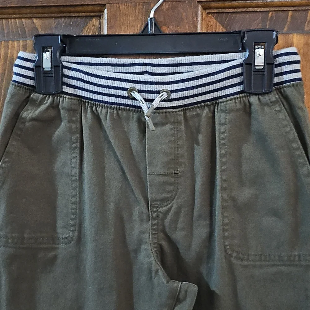 NEW Boys Gymboree Olive Green Pull On Pants size 7